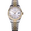 Silver Dial Gold Bezel